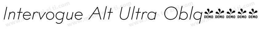 Intervogue Alt Ultra Oblq字体转换